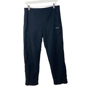Reebok Black Track Pants Elastic Waist Athletic Joggers Size 10